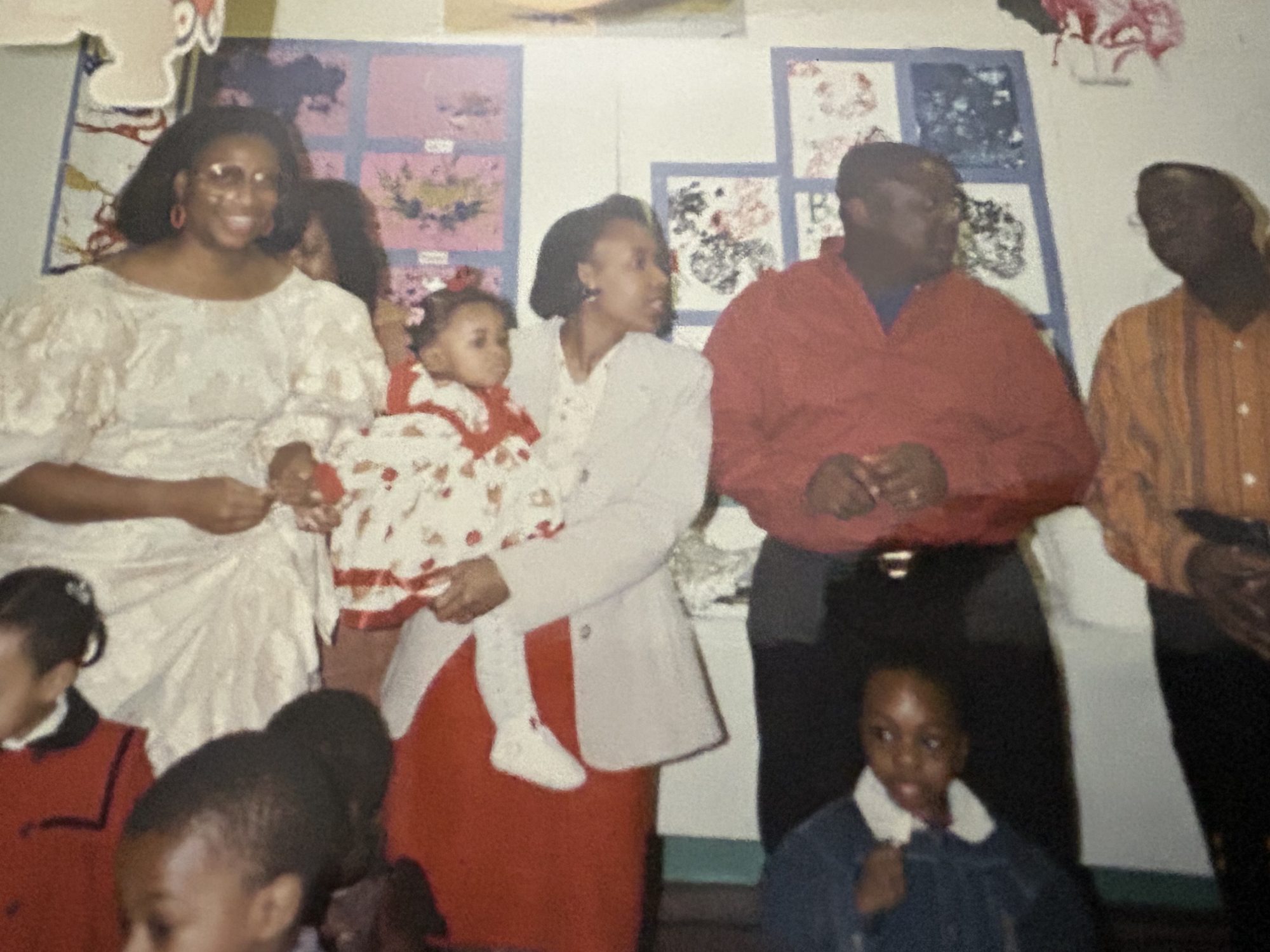 Celebrating with family.