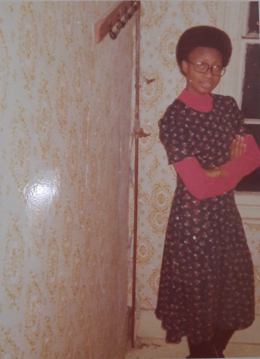 A young Chrissie at home.